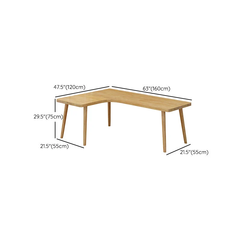 Scrivania da ufficio legno massello forma di L stile moderno Clearhalo