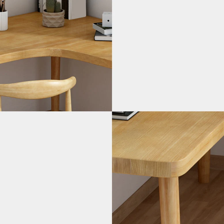 Scrivania da ufficio legno massello forma di L stile moderno Clearhalo