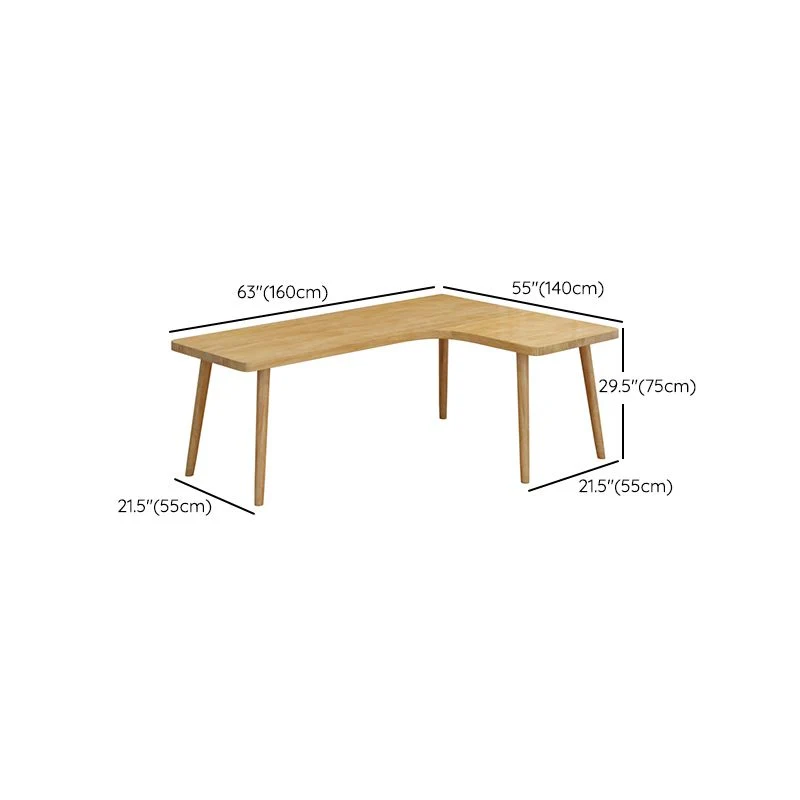 Scrivania da ufficio legno massello forma di L stile moderno Clearhalo