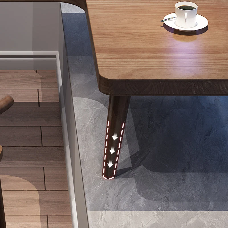 Scrivania da ufficio legno Scrivania forma di L stile moderno marrone Clearhalo