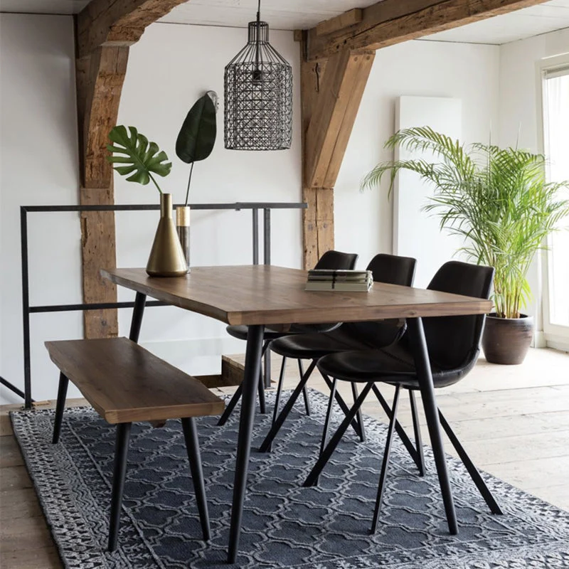 Scrivania da ufficio legno stile moderno Scrivania operativa irregolare con 4 gambe per la casa Clearhalo