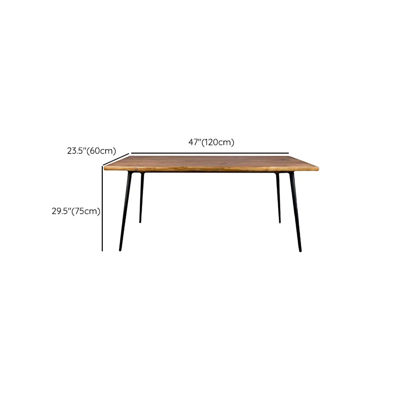 Scrivania da ufficio legno stile moderno Scrivania operativa irregolare con 4 gambe per la casa Clearhalo