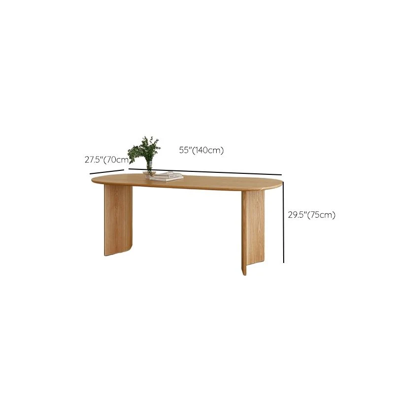 Scrivania da ufficio legno stile moderno Scrivania ovale con 2 gambe Clearhalo