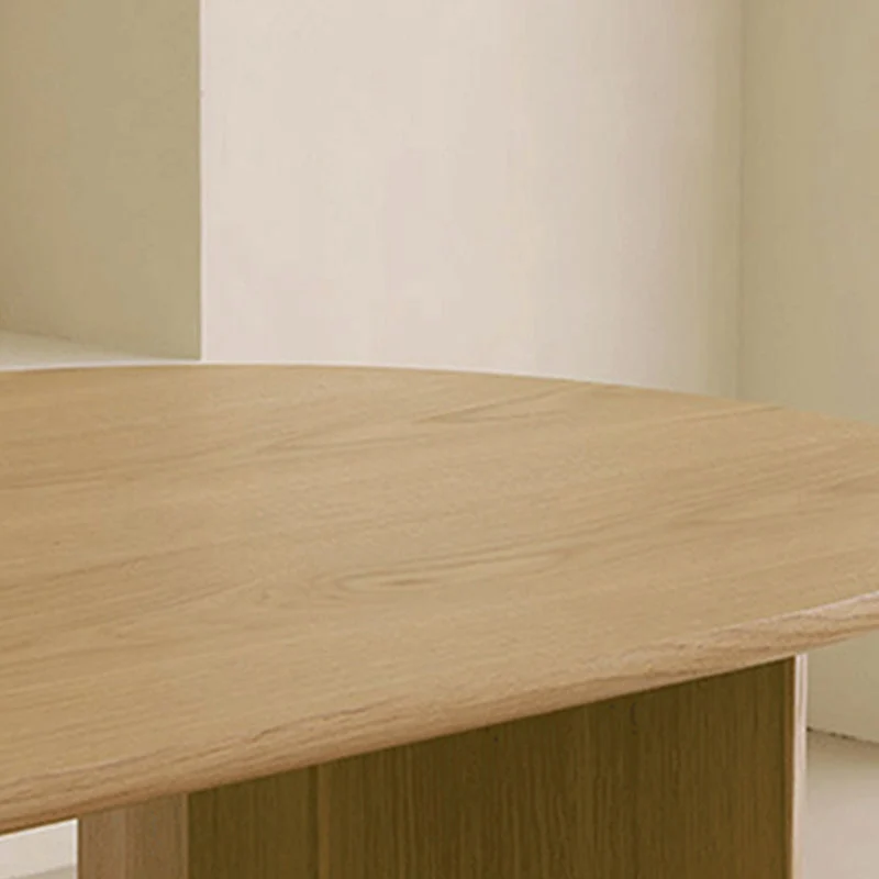 Scrivania da ufficio legno stile moderno Scrivania ovale con 2 gambe Clearhalo