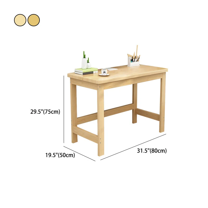 Scrivania da ufficio moderna con base forma di H, scrivania rettangolare legno massello Clearhalo