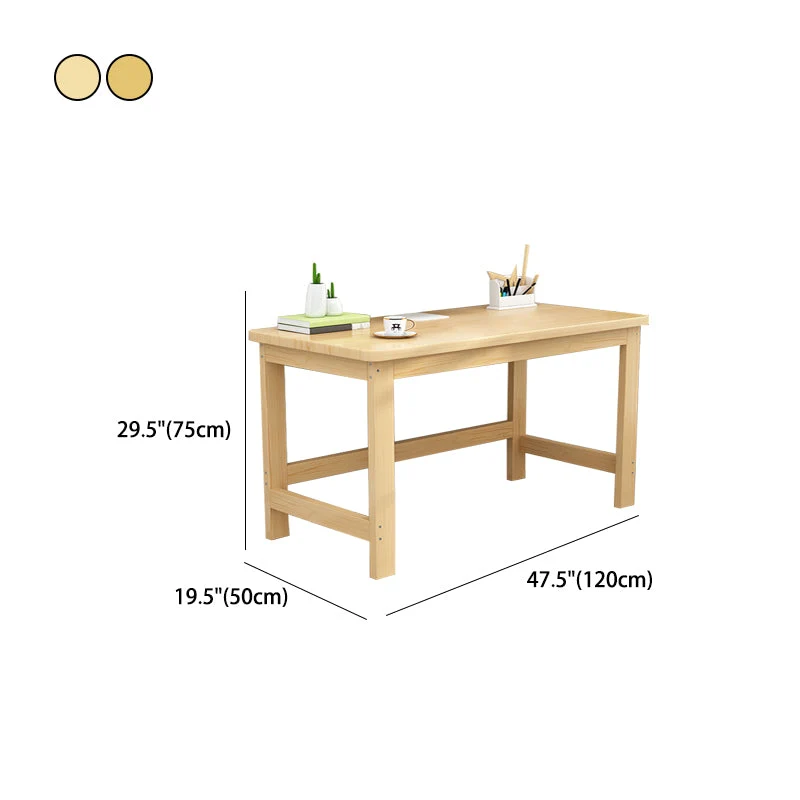 Scrivania da ufficio moderna con base forma di H, scrivania rettangolare legno massello Clearhalo