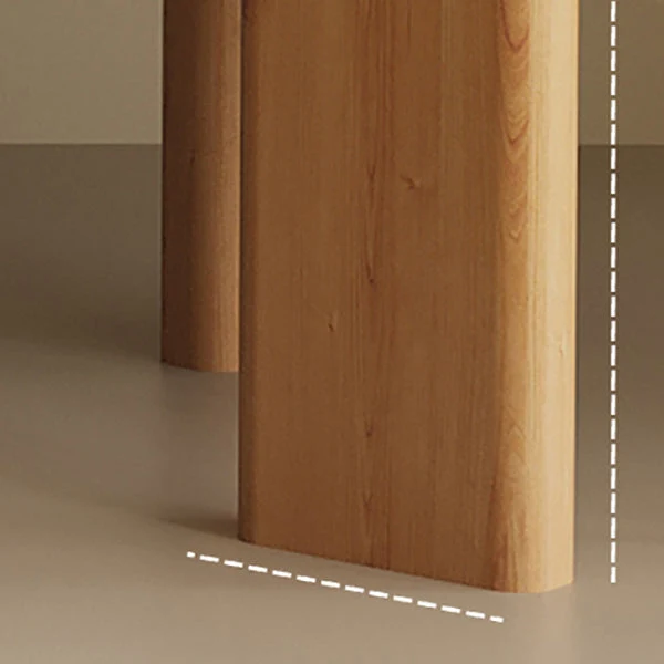Scrivania da ufficio moderna di forma rettangolare. Scrittoio legno naturale Clearhalo