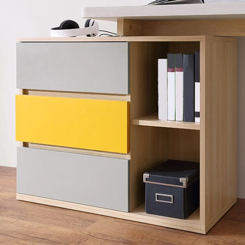 Scrivania da ufficio moderna legno composito con 3 cassetti Clearhalo