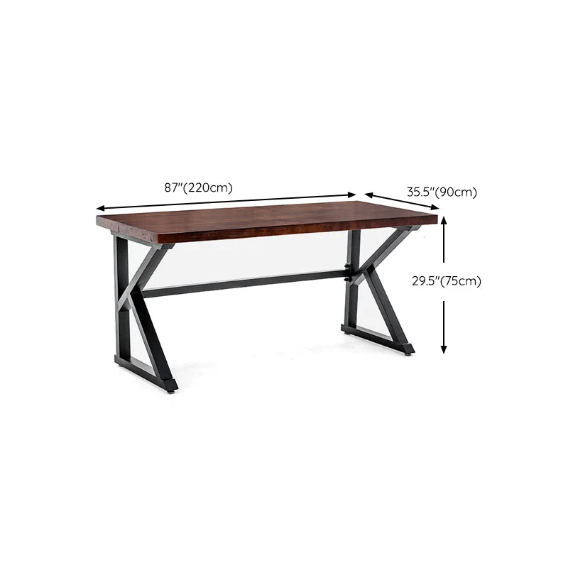 Scrivania da ufficio moderna legno massello con 1 ripiano e altezza 29,53 pollici Clearhalo