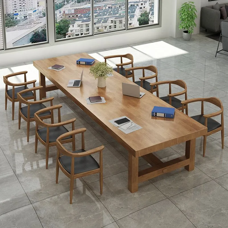 Scrivania da ufficio moderna legno massello marrone da 27 pollici Clearhalo