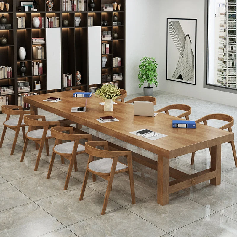 Scrivania da ufficio moderna legno massello marrone da 27 pollici Clearhalo