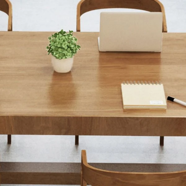 Scrivania da ufficio moderna legno massello ovale da 29 pollici marrone Clearhalo