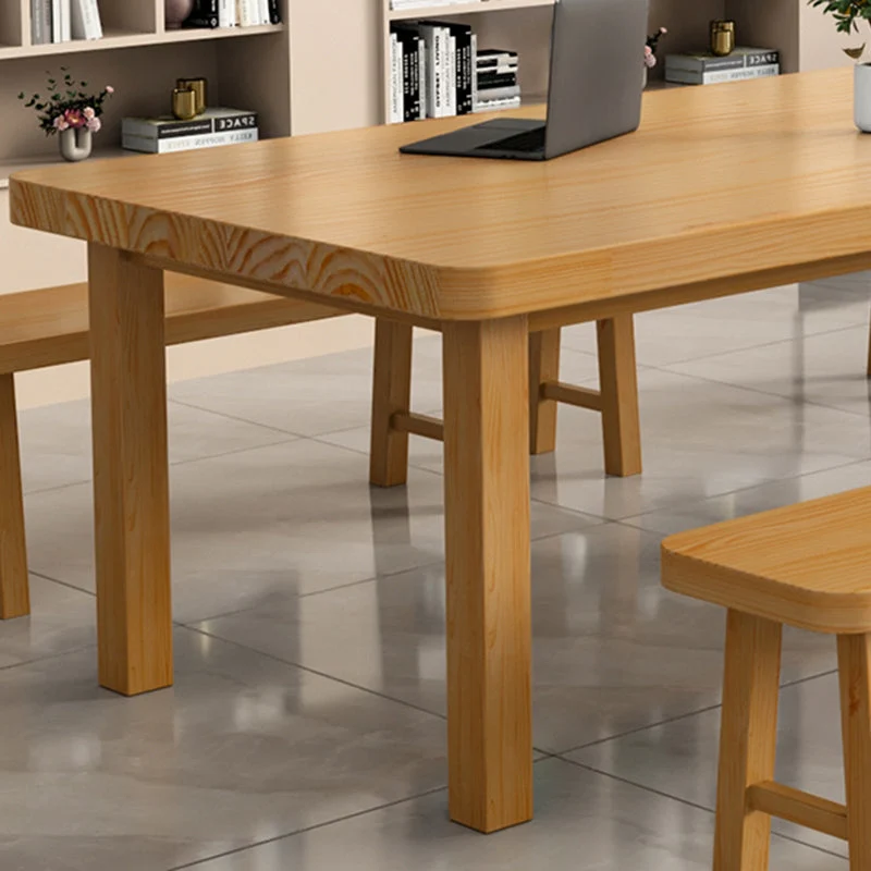 Scrivania da ufficio moderna legno Scrivania operativa di forma rettangolare con 4 gambe Clearhalo