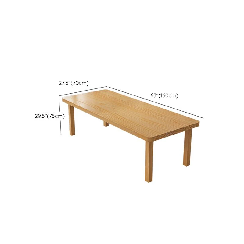 Scrivania da ufficio moderna legno Scrivania operativa di forma rettangolare con 4 gambe Clearhalo
