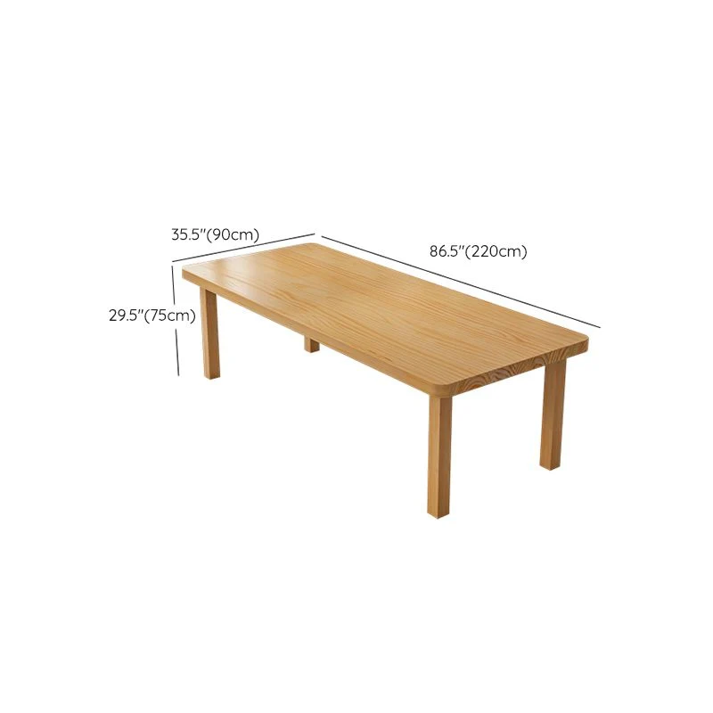 Scrivania da ufficio moderna legno Scrivania operativa di forma rettangolare con 4 gambe Clearhalo