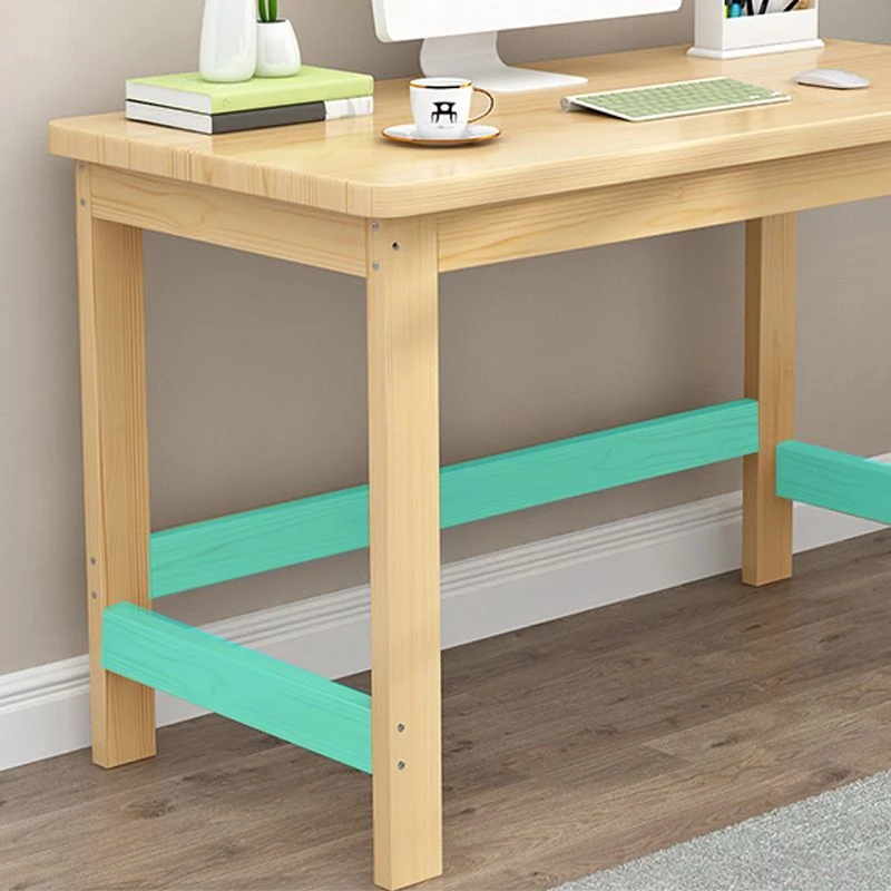 Scrivania da ufficio moderna pino da 29,5" con base forma di H Clearhalo