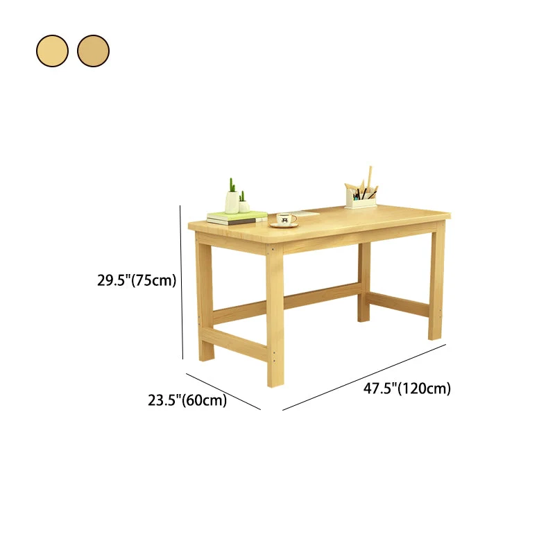 Scrivania da ufficio moderna pino da 29,5" con base forma di H Clearhalo