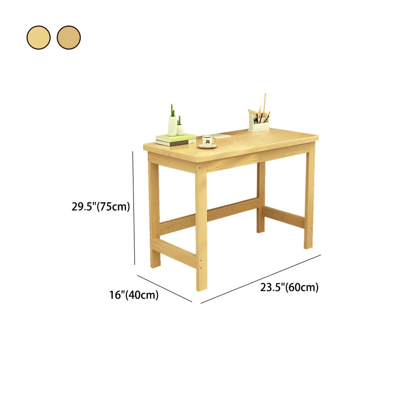 Scrivania da ufficio moderna pino da 29,5" con base forma di H Clearhalo