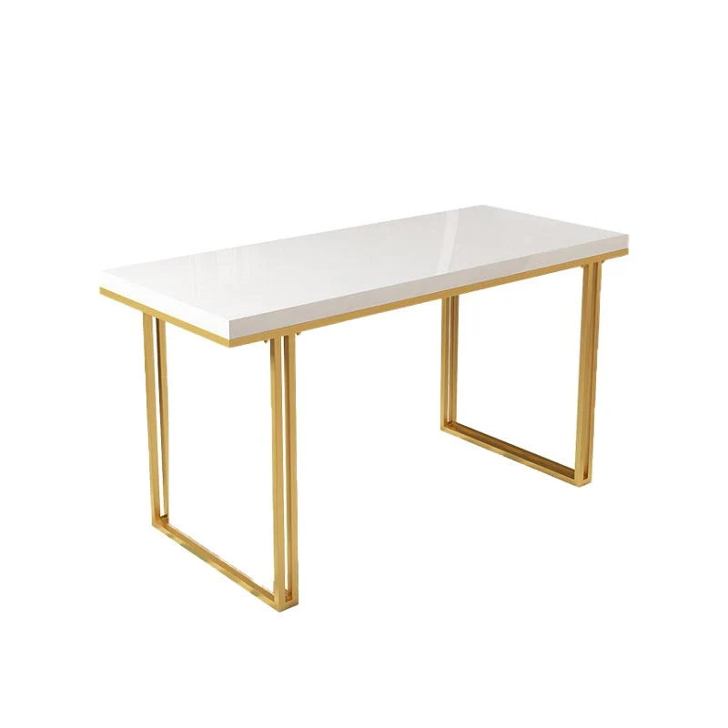 Scrivania da ufficio moderna rettangolare legno con base slitta Clearhalo