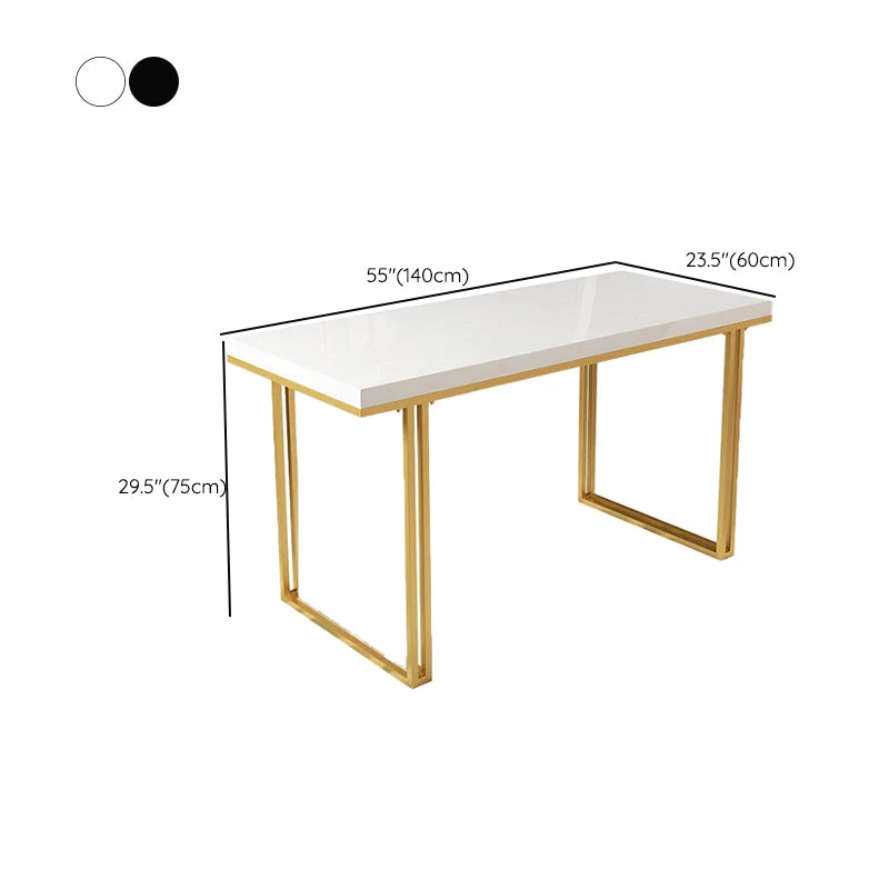 Scrivania da ufficio moderna rettangolare legno con base slitta Clearhalo