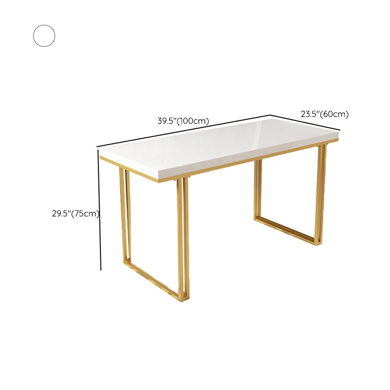 Scrivania da ufficio moderna rettangolare legno con base slitta Clearhalo
