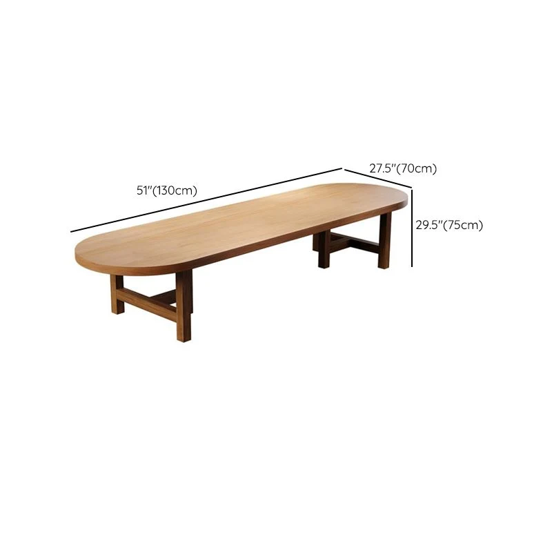 Scrivania da ufficio ovale marrone Scrivania da ufficio industriale legno massello Clearhalo