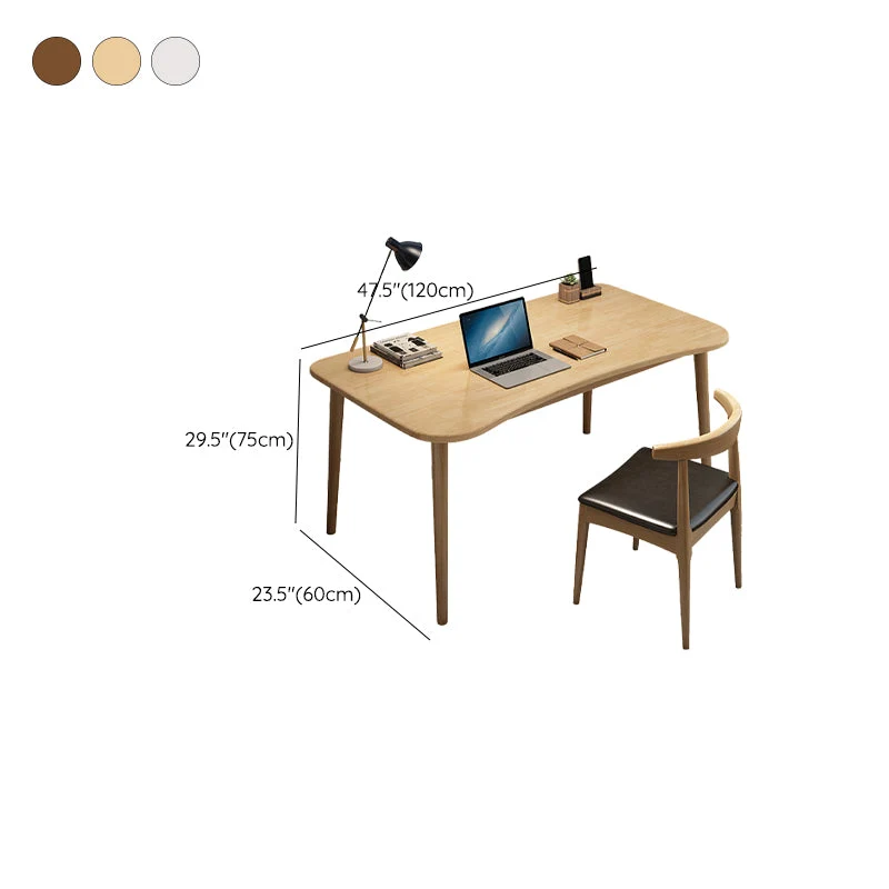Scrivania da ufficio Parsons Base legno massello Scrivania moderna per computer da casa da 29,5 pollici H Clearhalo
