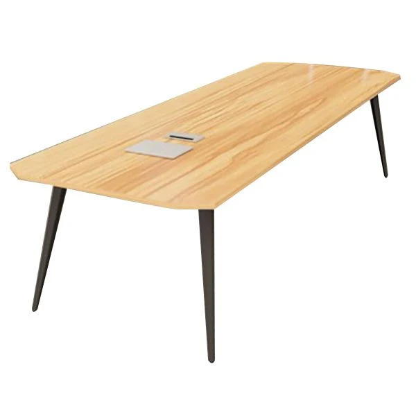 Scrivania da ufficio Parsons industriale Scrivania naturale e nera Clearhalo