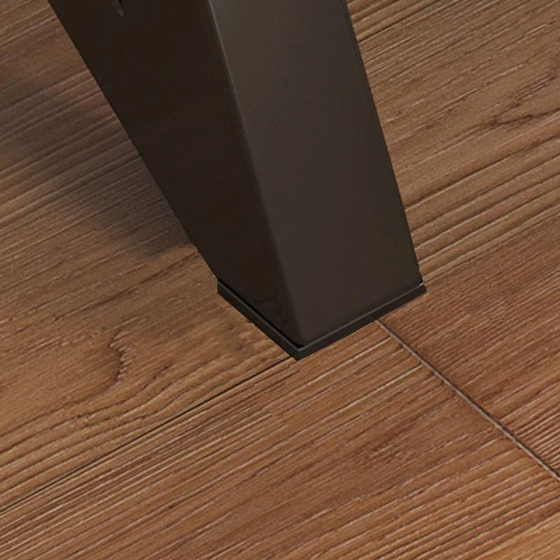 Scrivania da ufficio rettangolare contemporanea Scrivania per computer legno con base metallo Clearhalo
