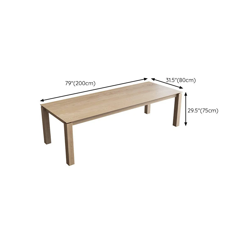 Scrivania da ufficio rettangolare legno massello alta 29,53 pollici con base Parsons Clearhalo