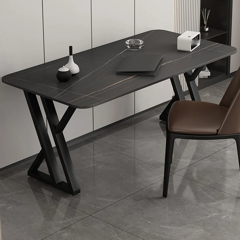 Scrivania da ufficio rettangolare pietra industriale per la casa Clearhalo