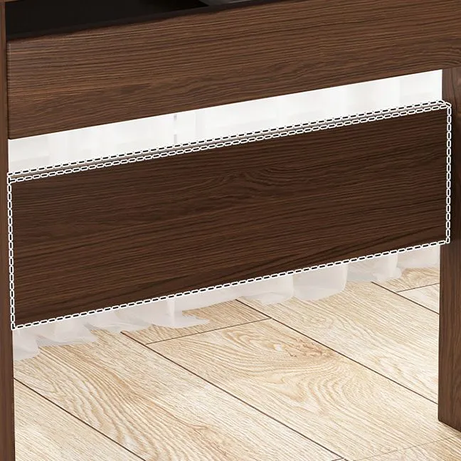 Scrivania da ufficio stile moderno marrone Scrivania legno con cassetti per camera da letto Clearhalo