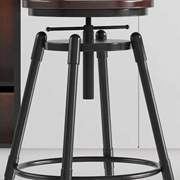 Sedia da bar girevole imbottita con poggiapiedi metallo industriale Clearhalo