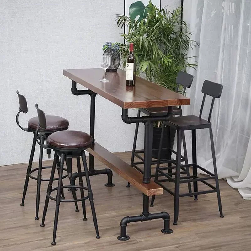 Sedia da bar girevole imbottita con poggiapiedi metallo industriale Clearhalo