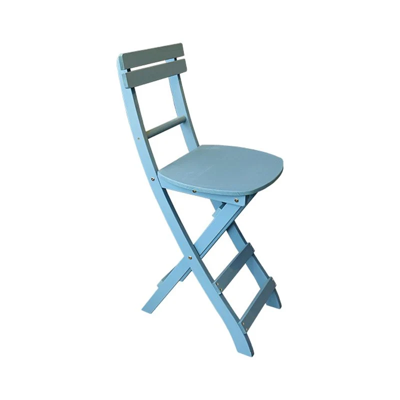 Sedia da bar moderna con schienale pieghevole e sedia da bar legno massello con 4 gambe Clearhalo