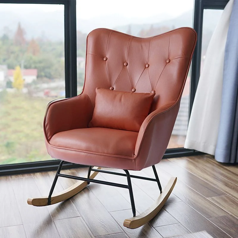 Sedia con schienale ampio da 25,9 pollici e braccioli con schienale capitonné con base slitta Clearhalo