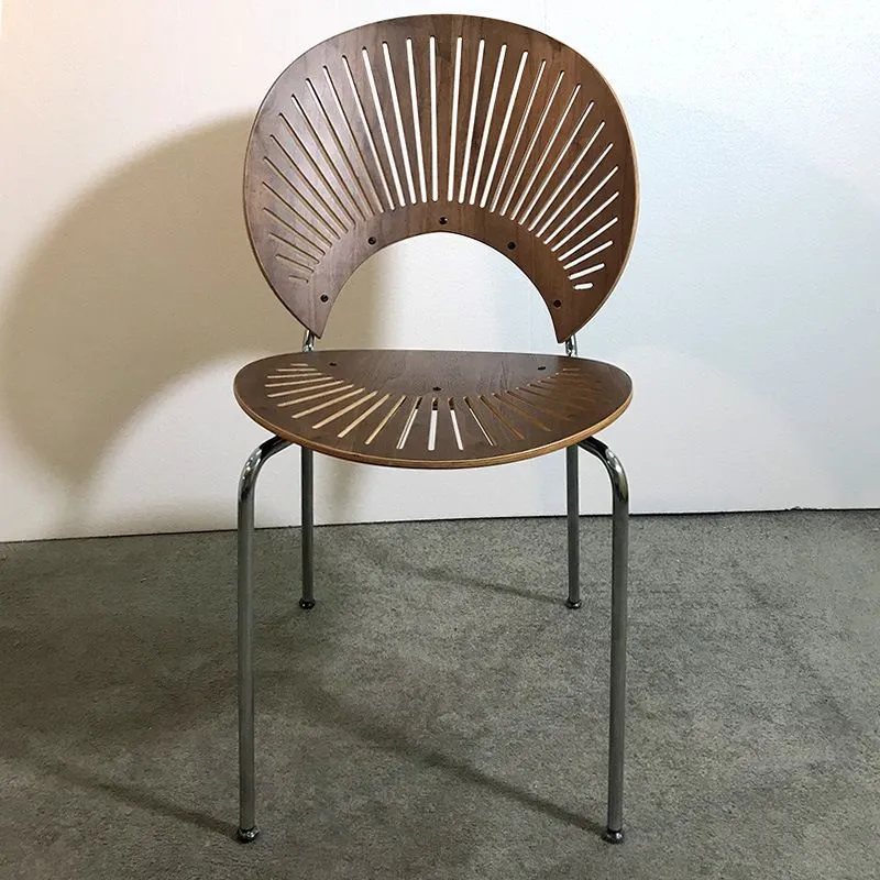 Sedia con schienale aperto per cucina industriale metallo per sala da pranzo Clearhalo