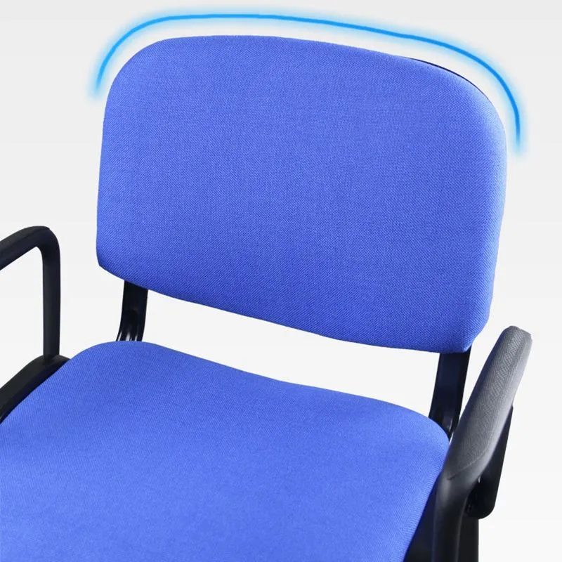 Sedia da conferenza con schienale basso Sedia moderna imbottita con braccioli fissi Clearhalo