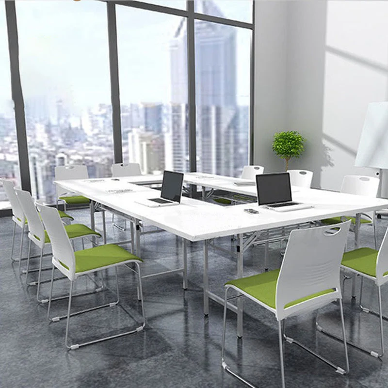 Sedia da conferenza con supporto lombare Sedia senza braccioli con struttura acciaio color argento Clearhalo