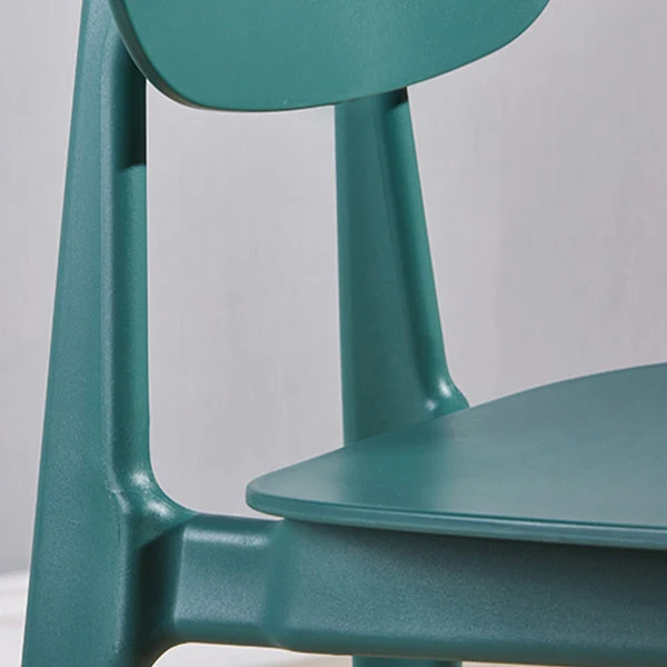 Sedia da conferenza scandinava plastica con finitura opaca, sedia da pranzo con schienale aperto Clearhalo