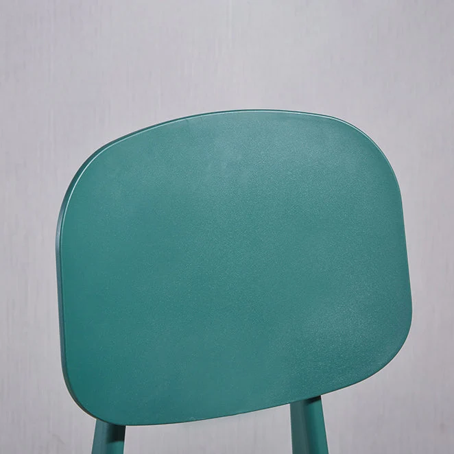 Sedia da conferenza scandinava plastica con finitura opaca, sedia da pranzo con schienale aperto Clearhalo