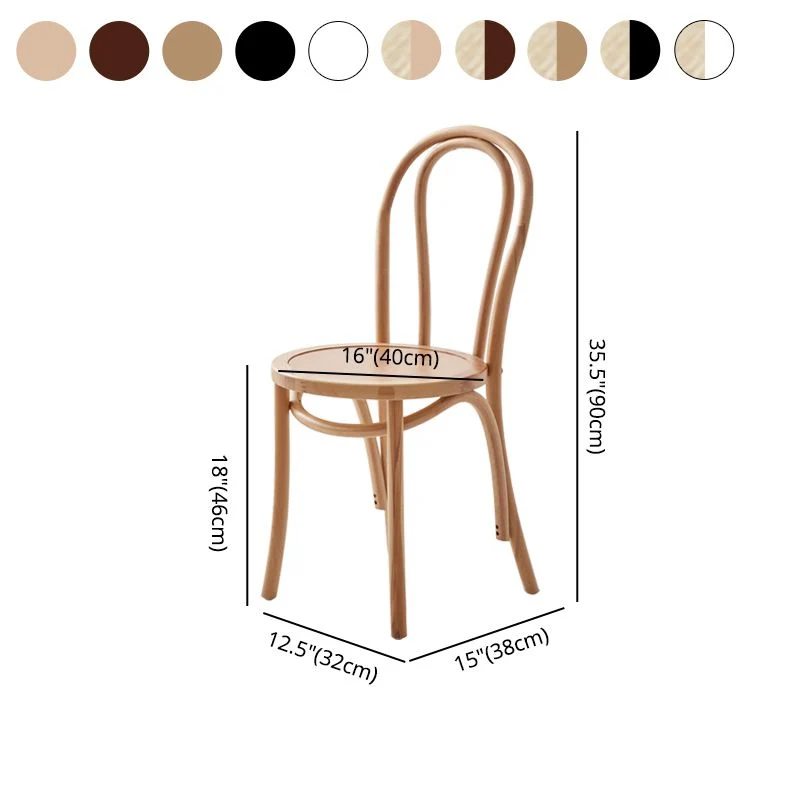 Sedia contemporanea legno massello di faggio Windsor, sedie da cucina, lato posteriore Clearhalo
