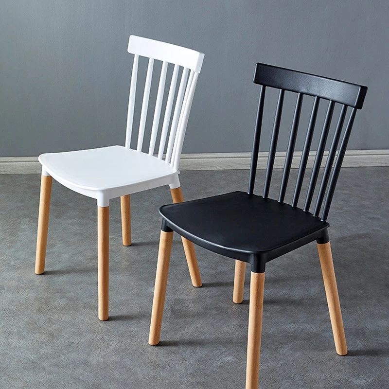 Sedia contemporanea legno per interni ed esterni, sedia con schienale doghe Clearhalo