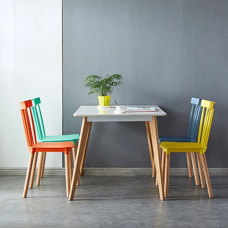 Sedia contemporanea legno per interni ed esterni, sedia con schienale doghe Clearhalo