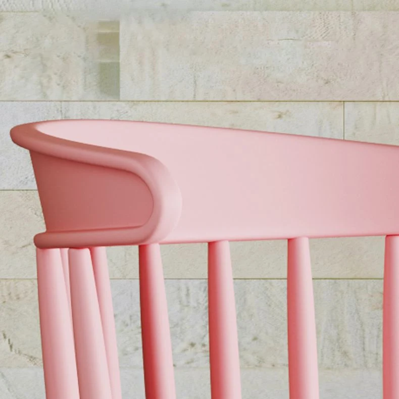 Sedia contemporanea plastica senza braccioli Windsor, sedia laterale posteriore per uso domestico Clearhalo