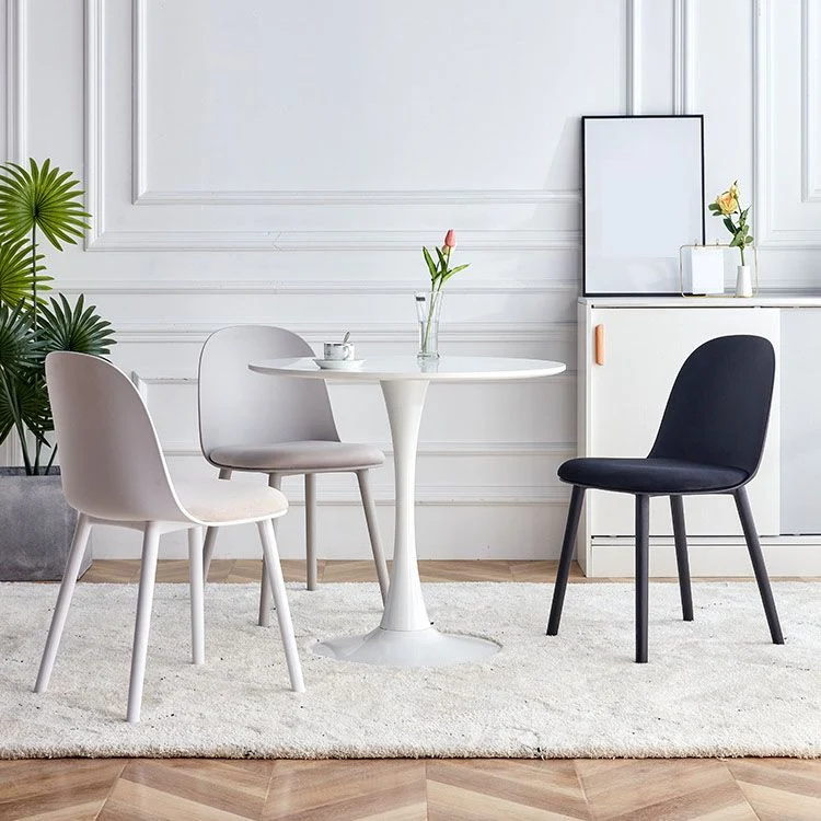 Sedia contemporanea da pranzo, sedie laterali senza braccioli con gambe plastica per cucina Clearhalo