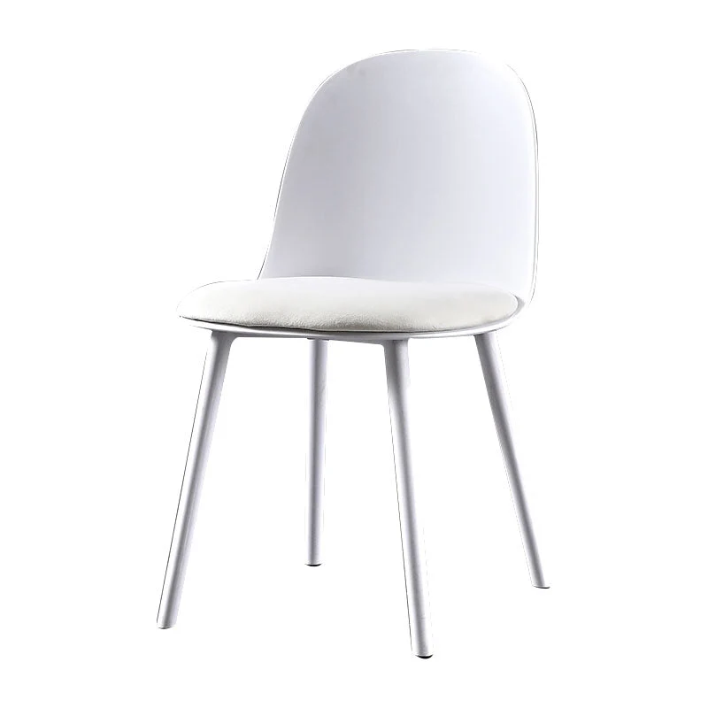 Sedia contemporanea da pranzo, sedie laterali senza braccioli con gambe plastica per cucina Clearhalo