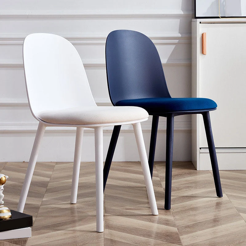 Sedia contemporanea da pranzo, sedie laterali senza braccioli con gambe plastica per cucina Clearhalo