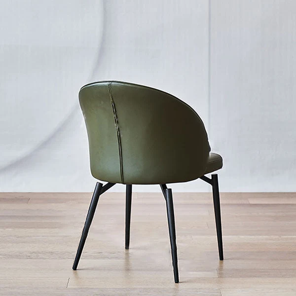 Sedia contemporanea da pranzo, sedie laterali senza braccioli con gambe metallo per cucina Clearhalo
