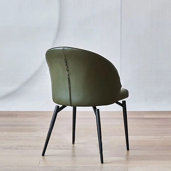 Sedia contemporanea da pranzo, sedie laterali senza braccioli con gambe metallo per cucina Clearhalo